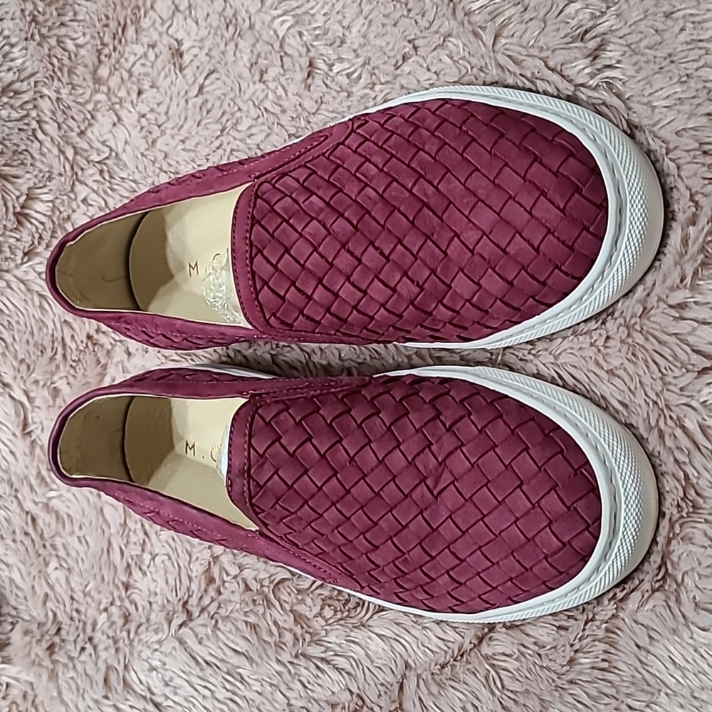 M. Gemi The Cerchio Burgandy Slip-on Shoes Sz 37